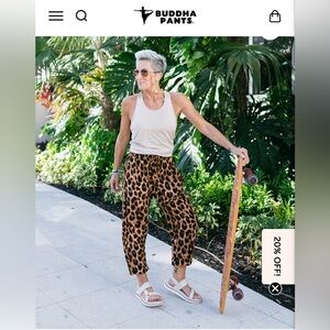 Buddah Pants Miami Jogger in Leopard Print—Unisex—XL